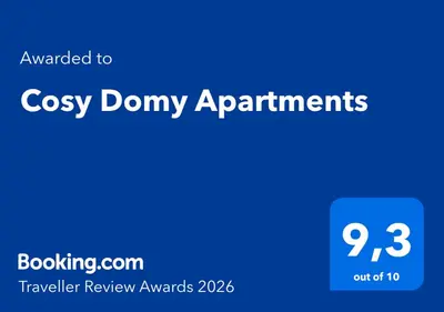 Certificato, attestato, insegna o altro documento esposto da Cosy Domy Apartments